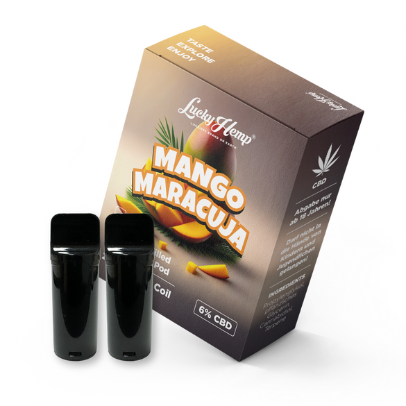 2x Pods Mango Passion Fruit Vape Pens Lucky Hemp